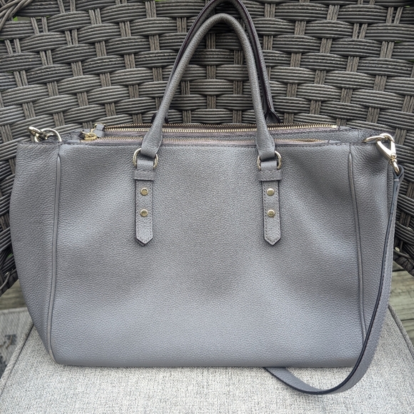 Kate Spade Gray Satchel Purse - Picture 2 of 5
